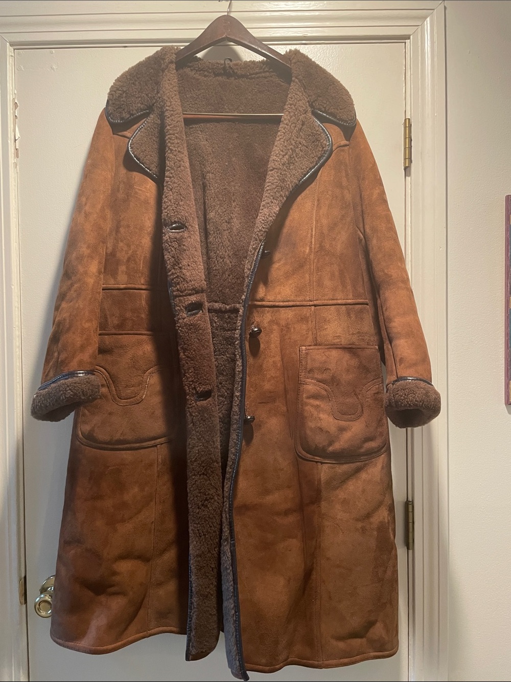 Constance Murray Vtg  Brown Genuine Shearling Suede Coat